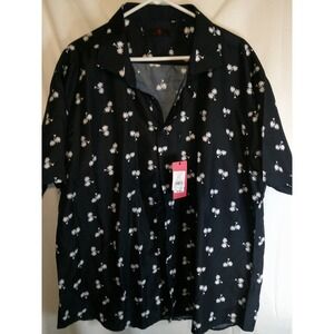 BC Collection Palm Tree Print Button Up Shirt Short Sleeve Tropical 4XL‎ $30 NWT